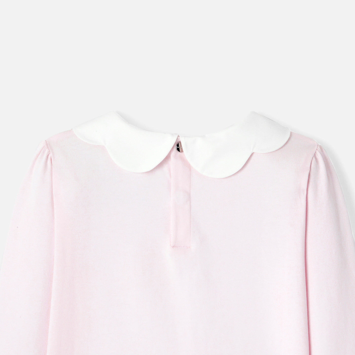 Girl T-shirt with scalloped collar