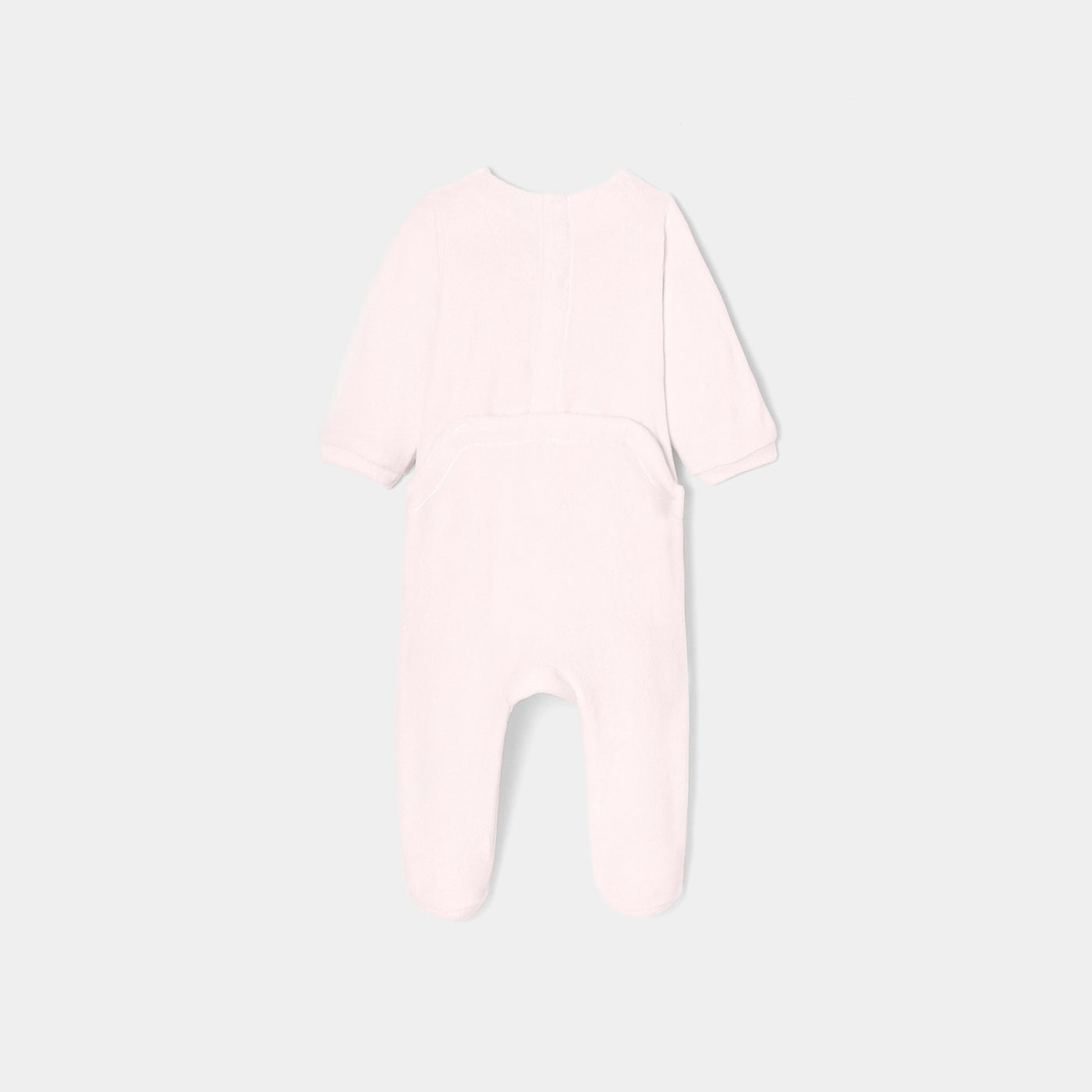 Baby girl pyjamas in velvet sherpa
