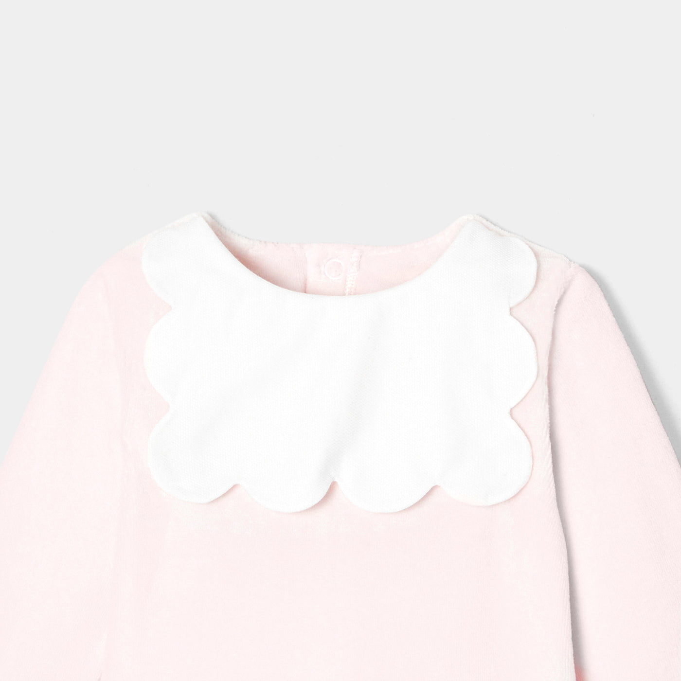 Baby girl pyjamas in velvet sherpa