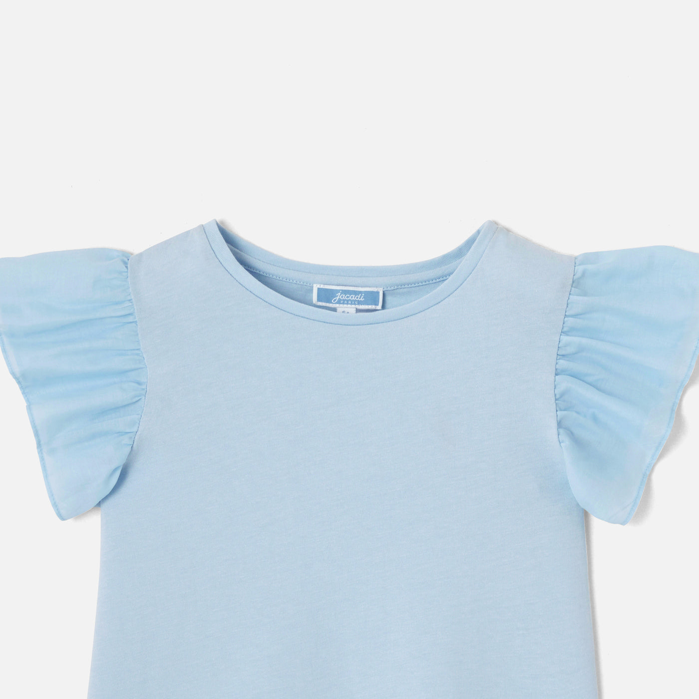 Girl T-shirt with ruffled sleeves