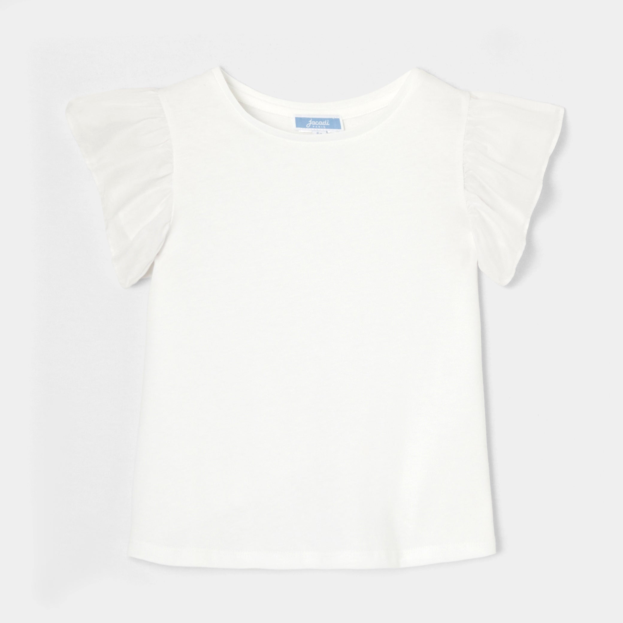 Girl T-shirt with ruffled sleeves