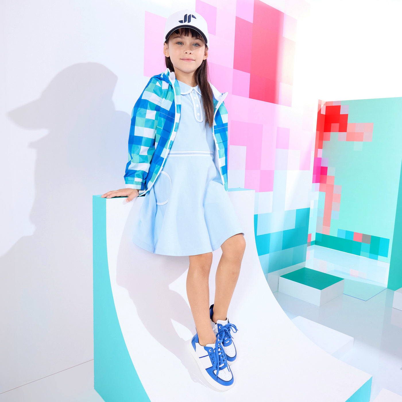 Girl dress in cotton piqué