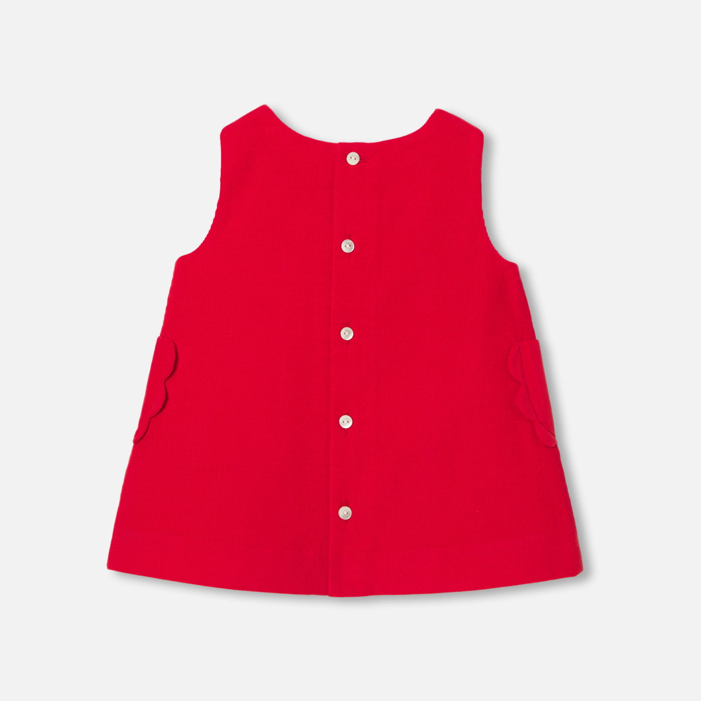 Baby girl velvet pinafore dress