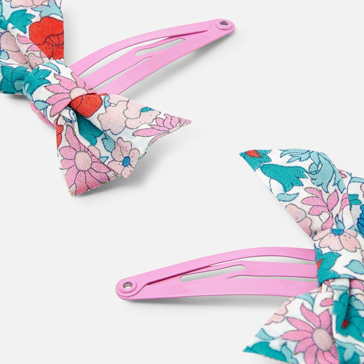 Duo of Liberty fabric bow clips