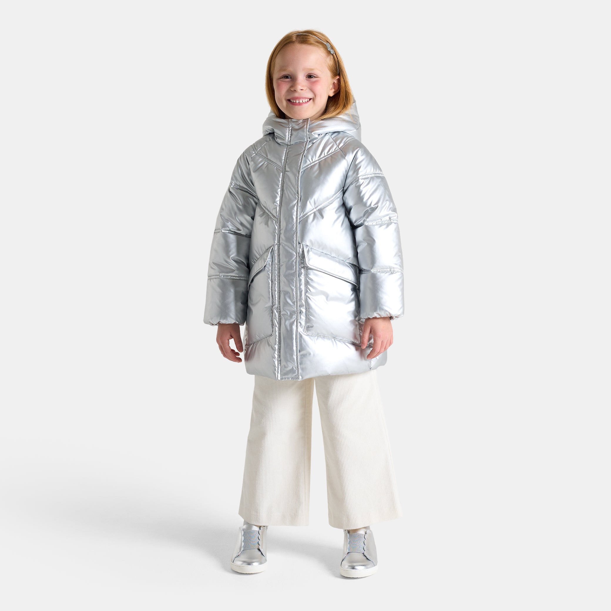 Girl long padded jacket