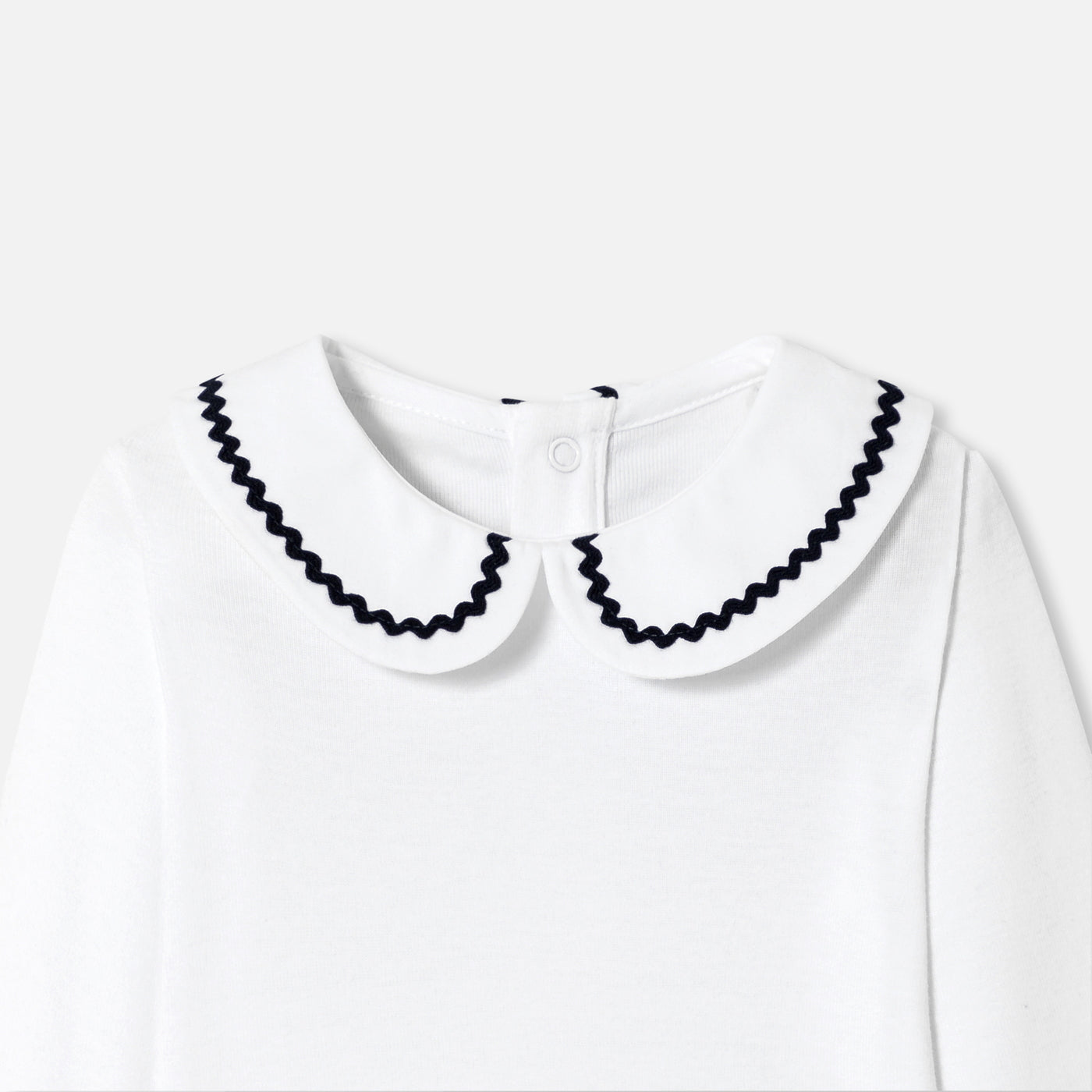 Baby girl bodysuit with fancy collar