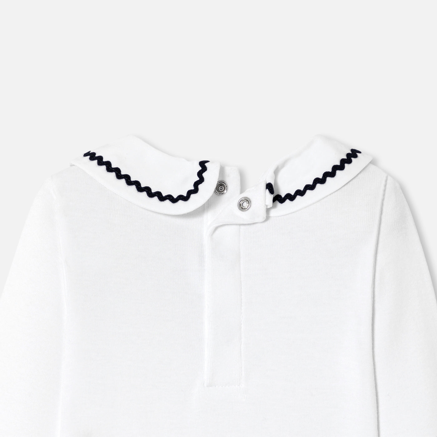 Baby girl bodysuit with fancy collar