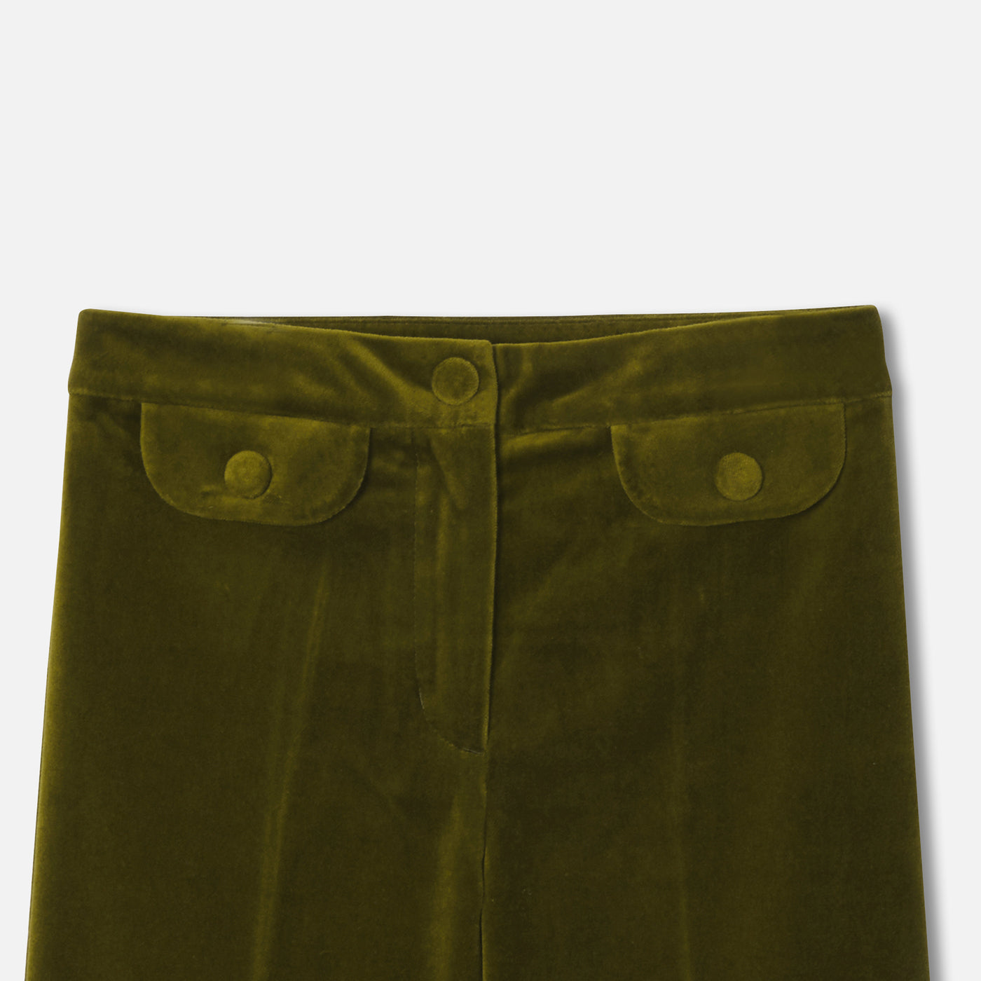 Girl wide-leg velour trousers