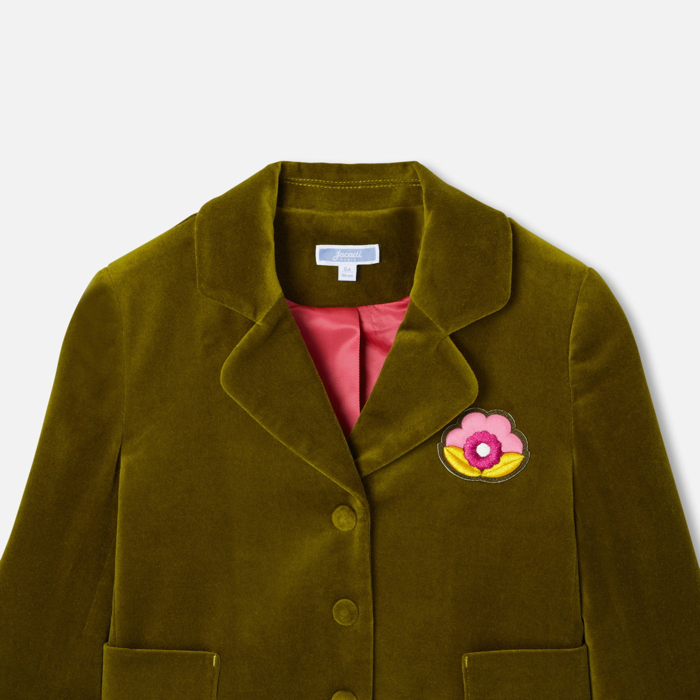 Girl blazer in smooth velvet