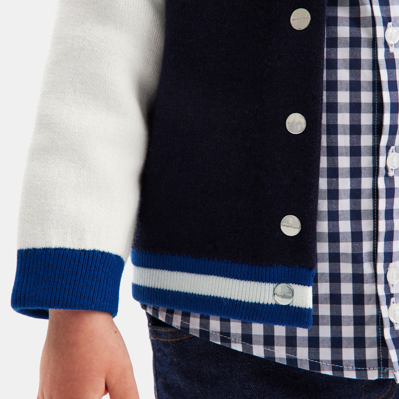 Baby boy Varsity style cardigan
