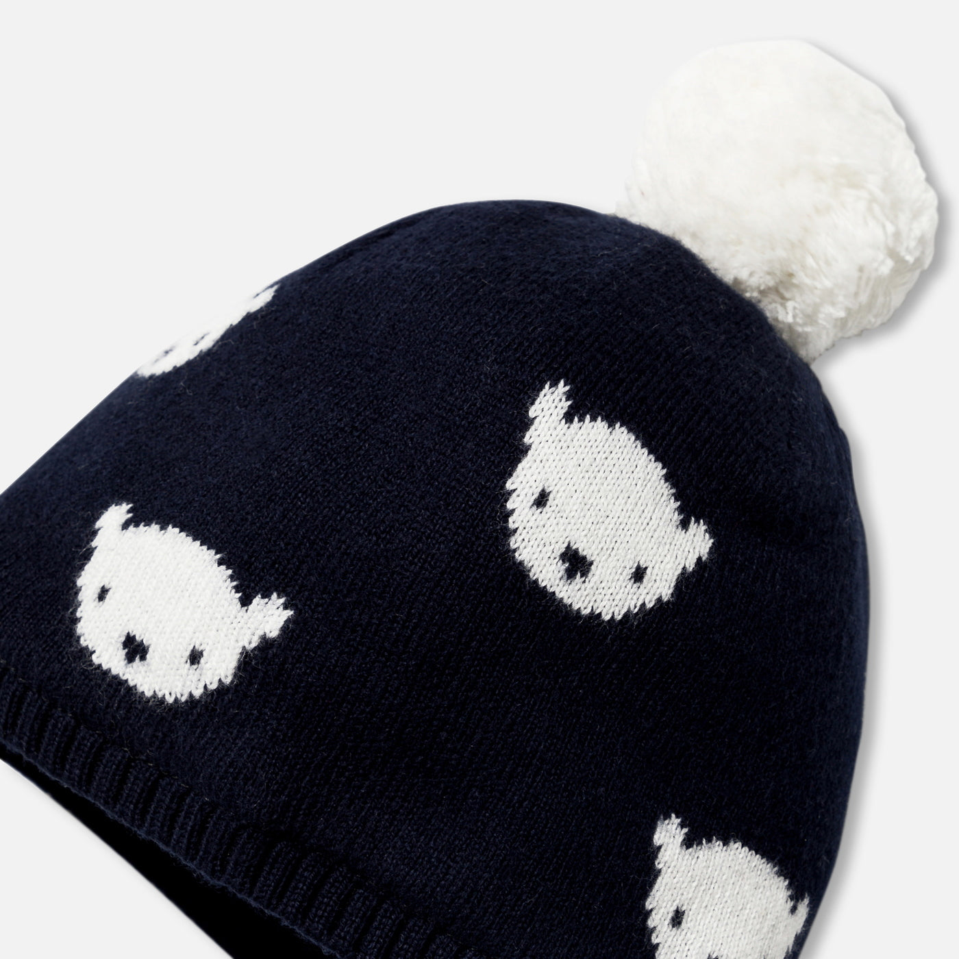 Baby boy hat with pompon