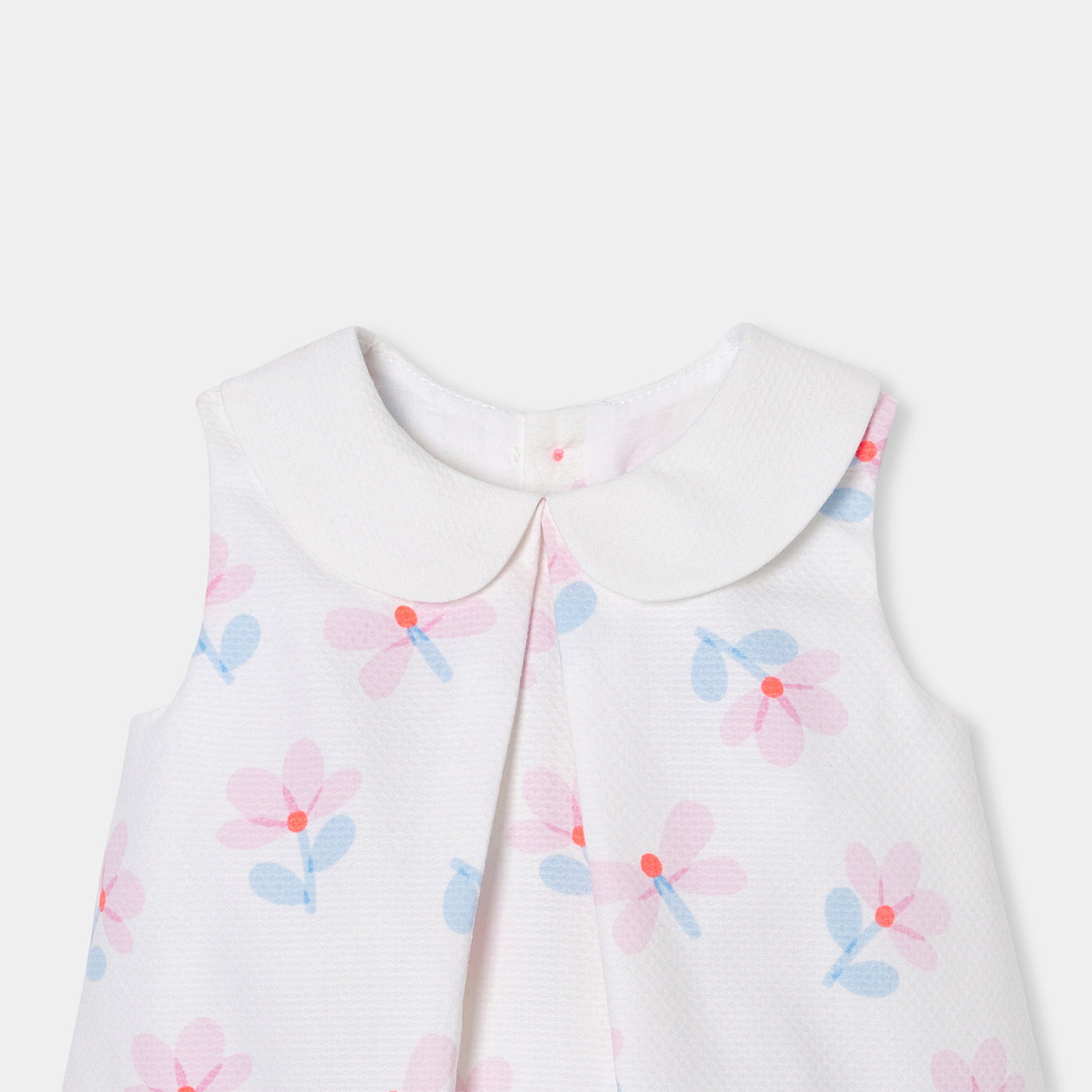 Baby girl cotton piqué pinafore dress