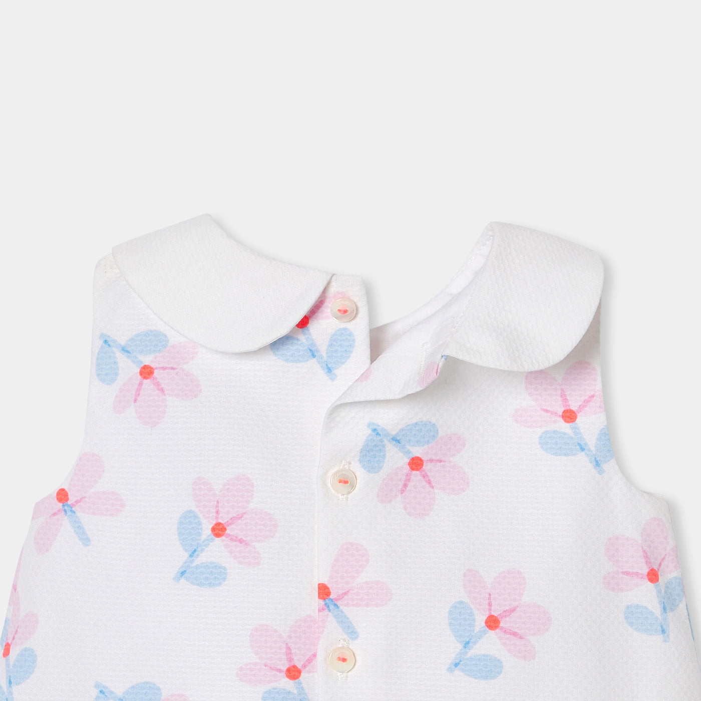 Baby girl cotton piqué pinafore dress