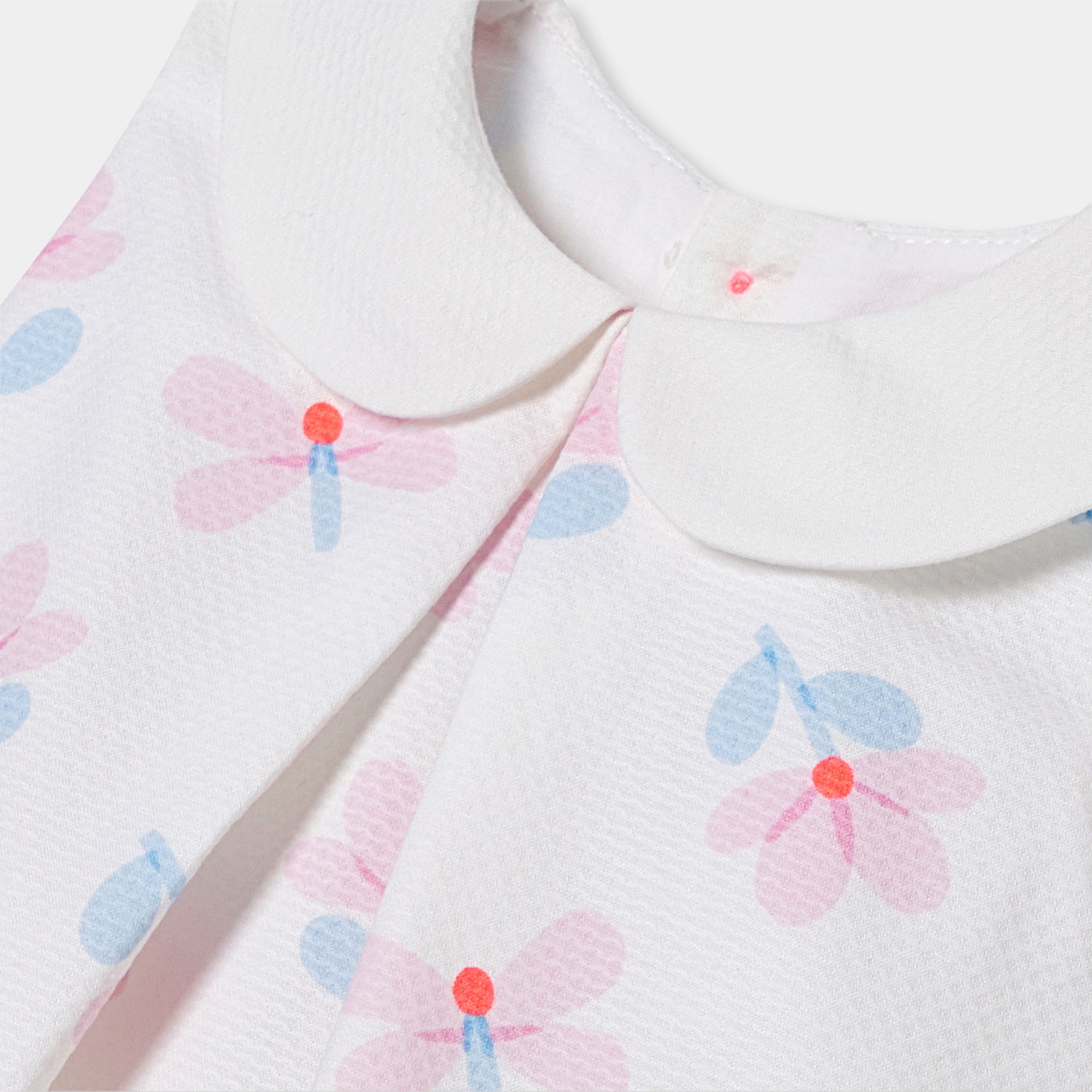 Baby girl cotton piqué pinafore dress