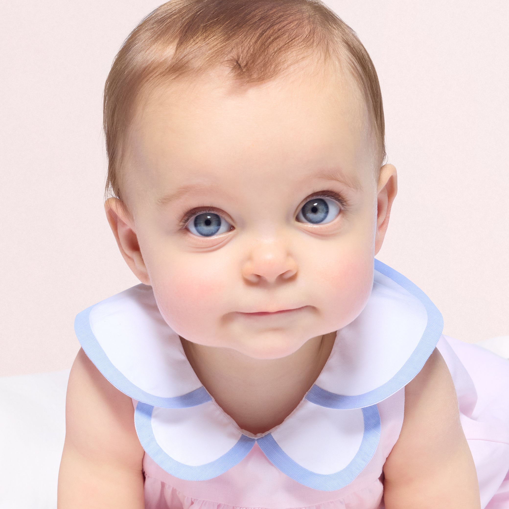 Baby girl dress in fil à fil