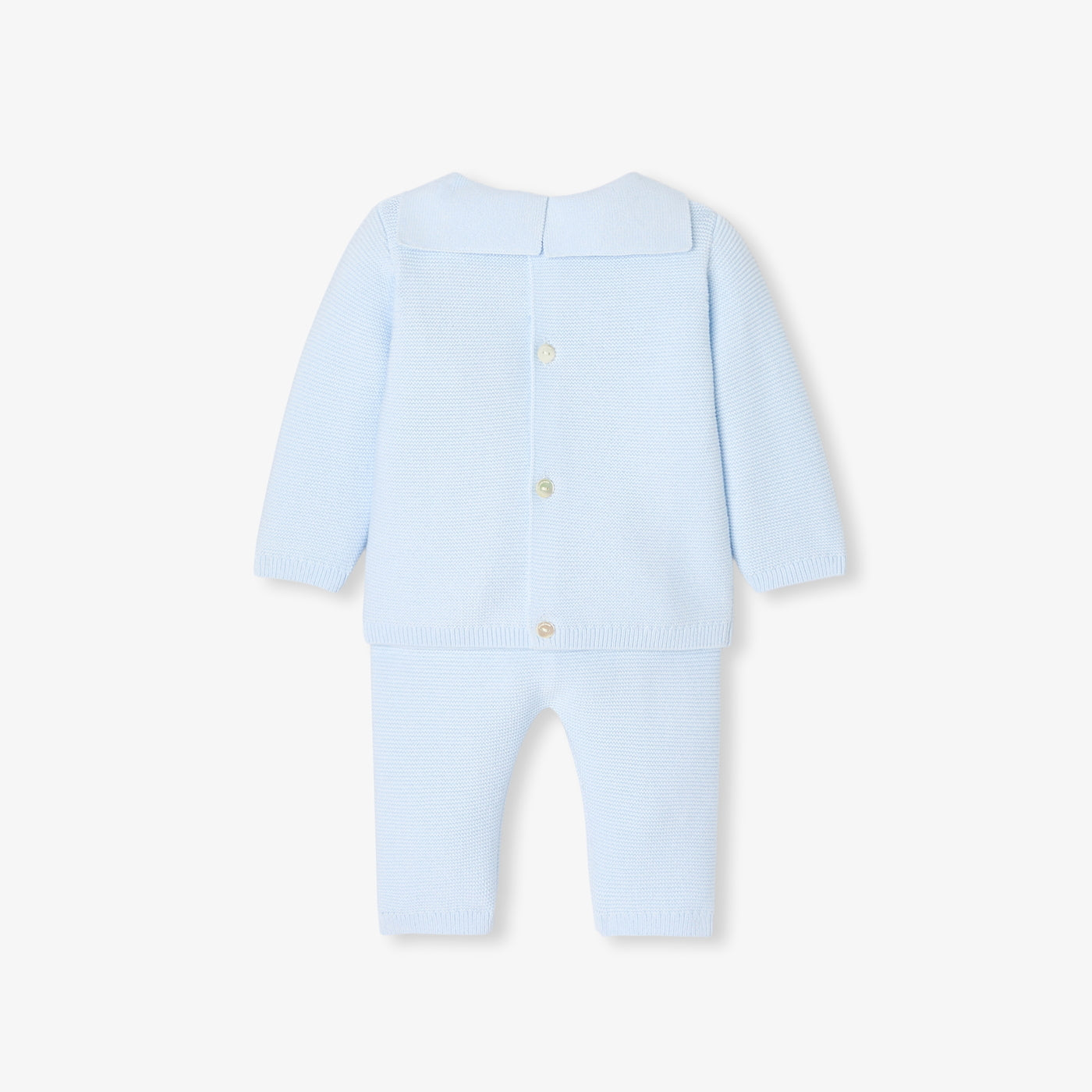 Baby boy garter-stitch set