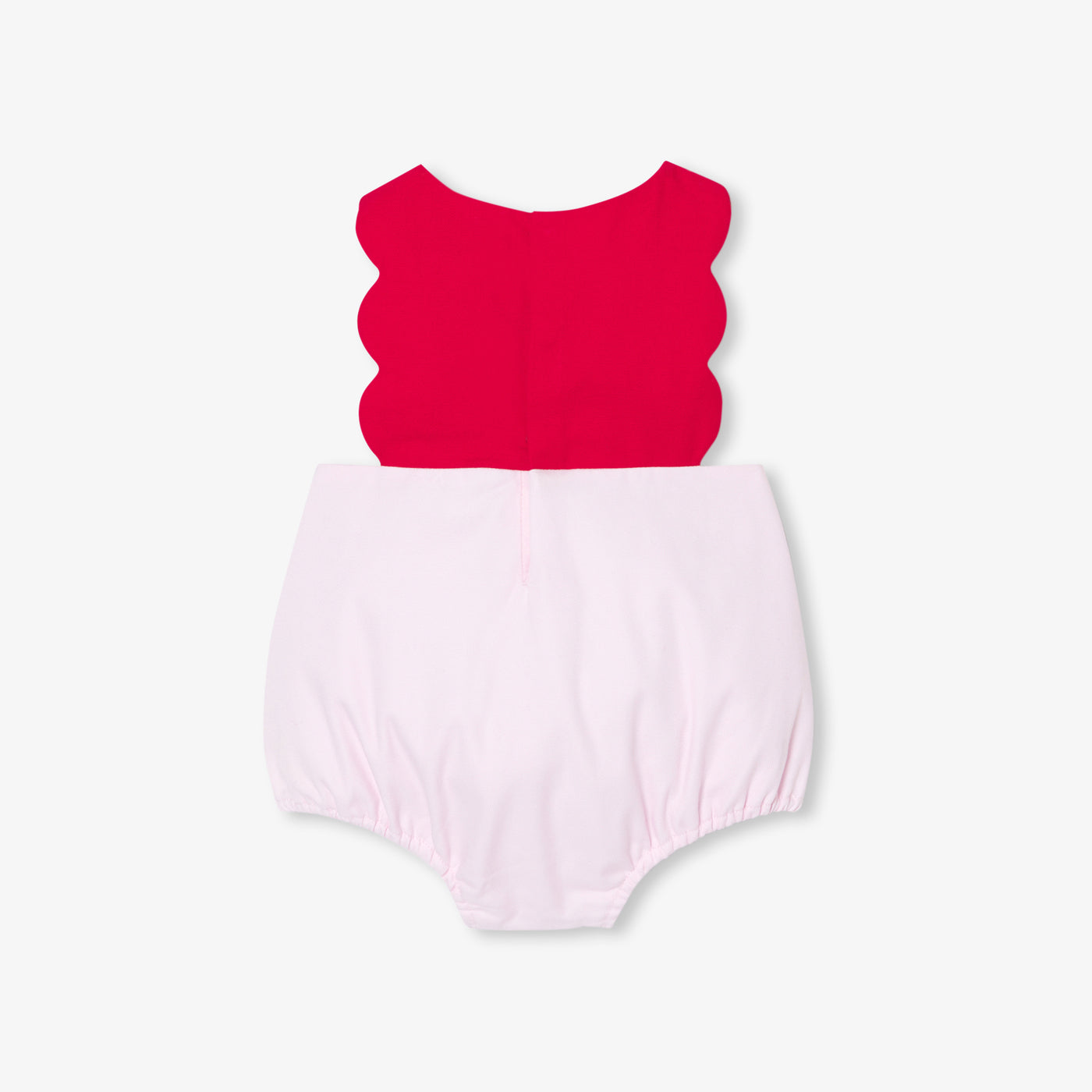 Baby girl romper in cotton piqué