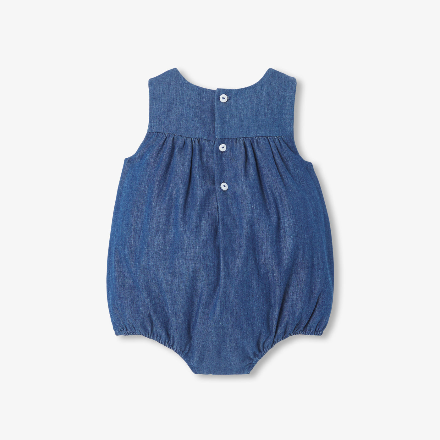Baby romper in lightweight denim