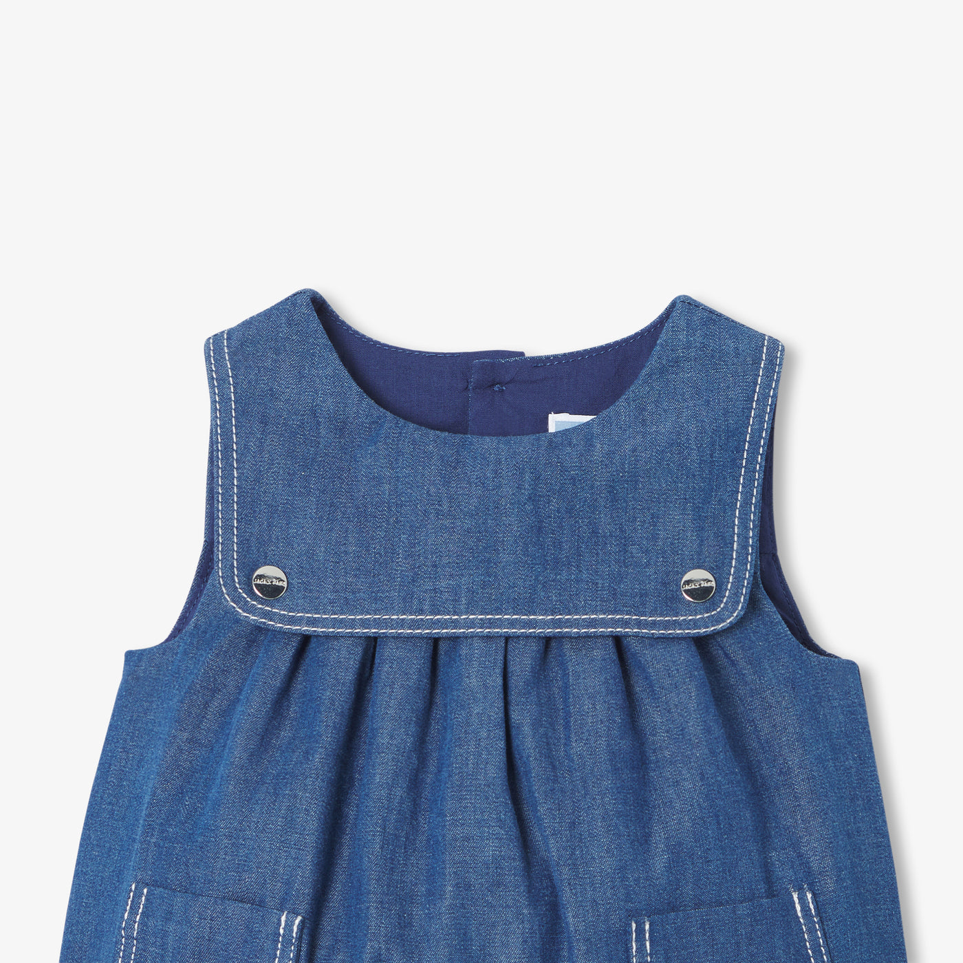 Baby romper in lightweight denim