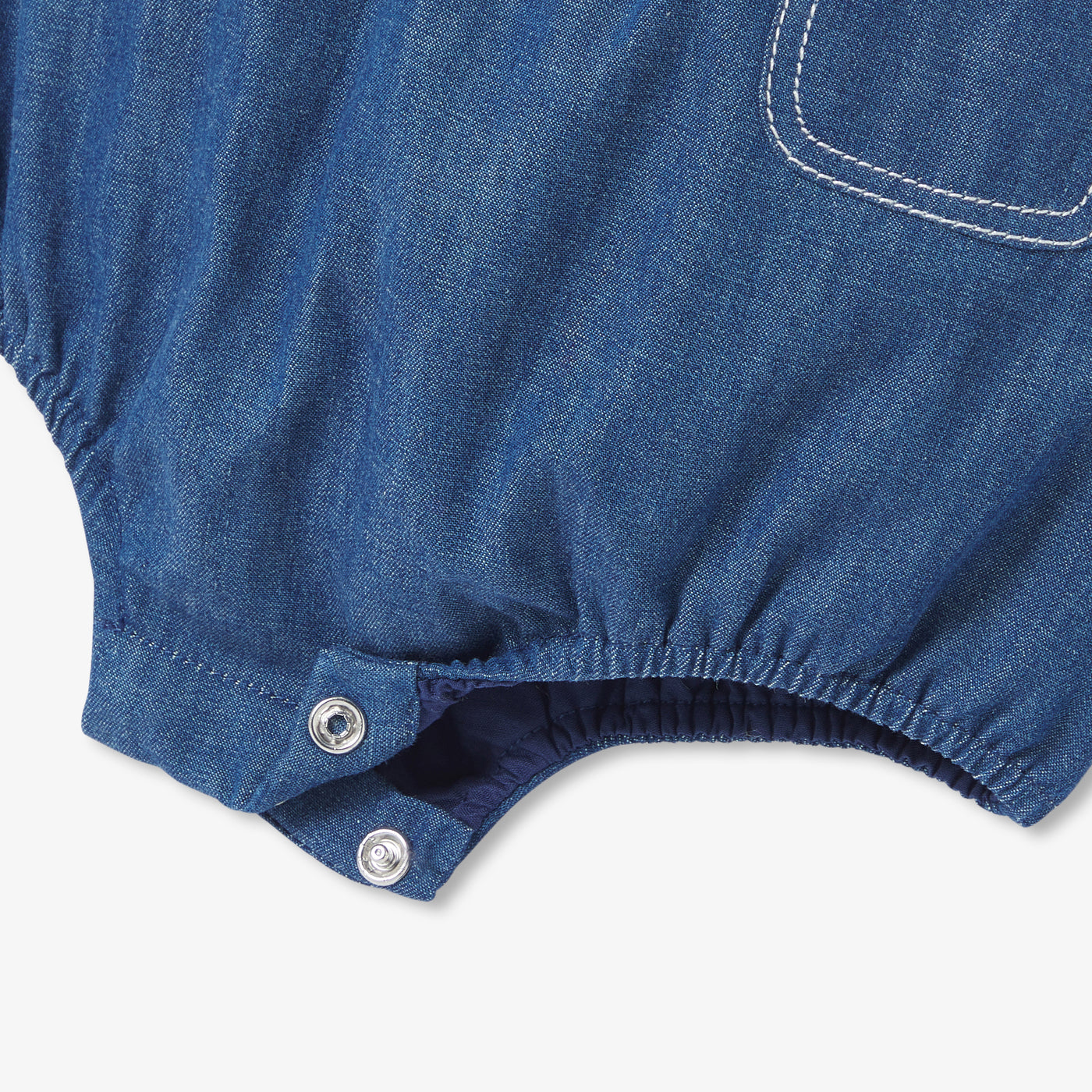 Baby romper in lightweight denim