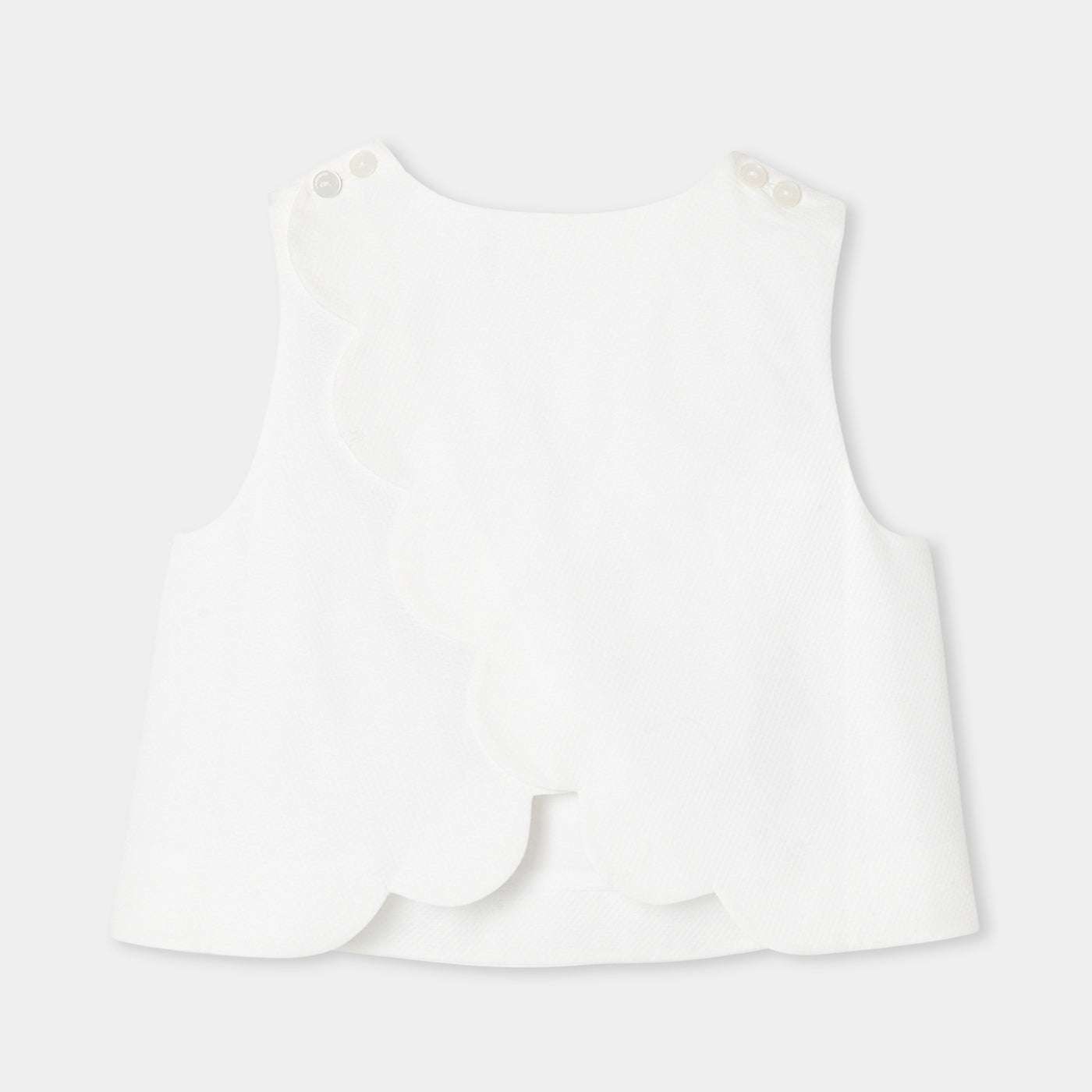 Girl top in honeycomb piqué