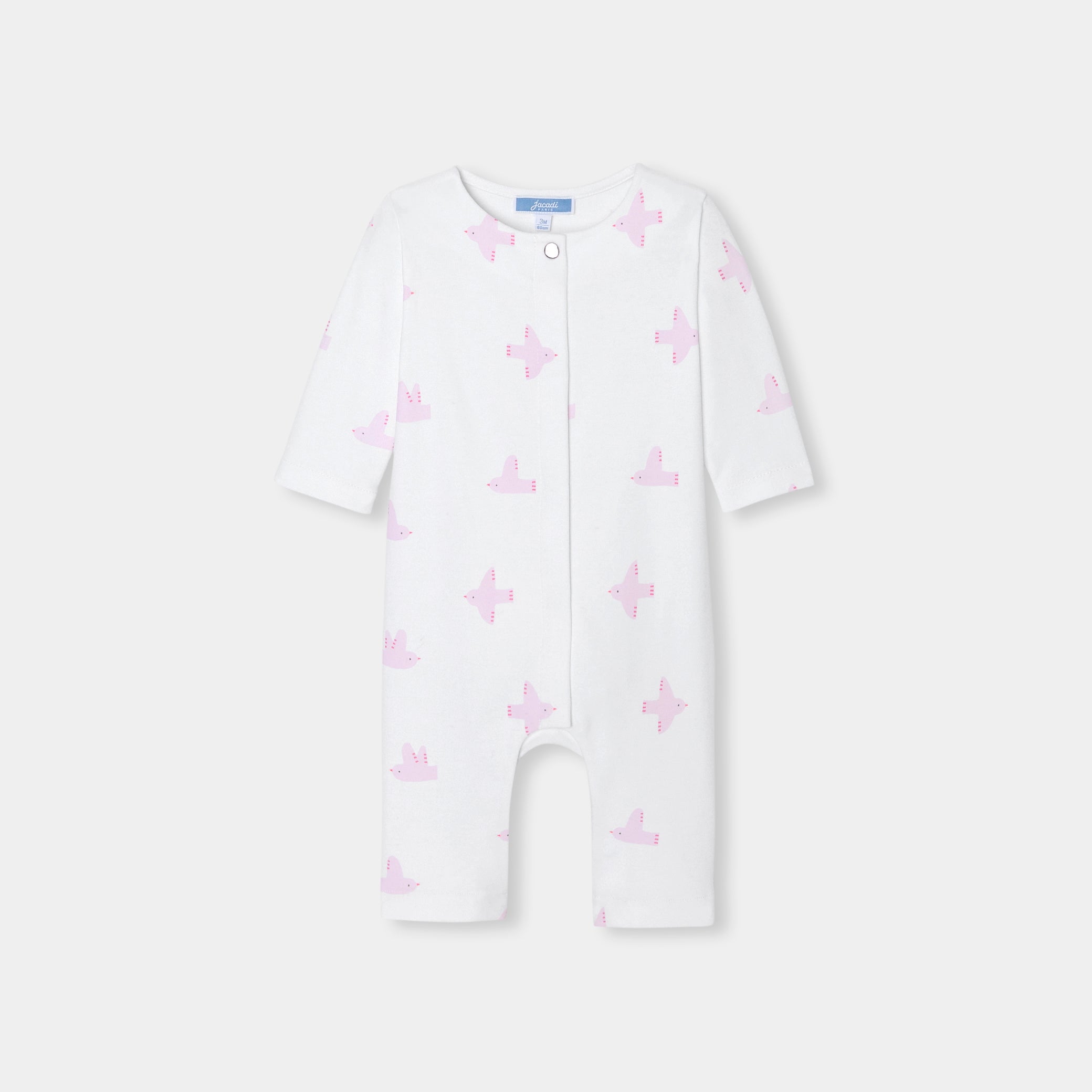 Baby girl jumpsuit in interlock