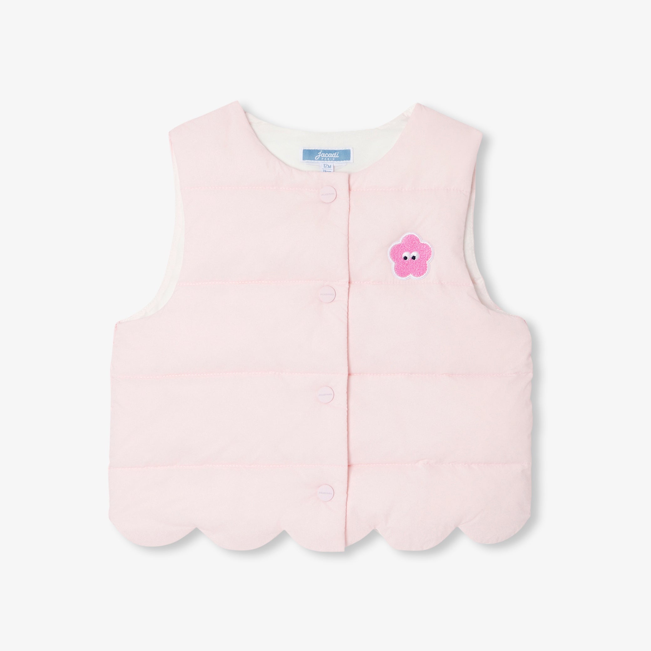 Baby girl sleeveless padded jacket