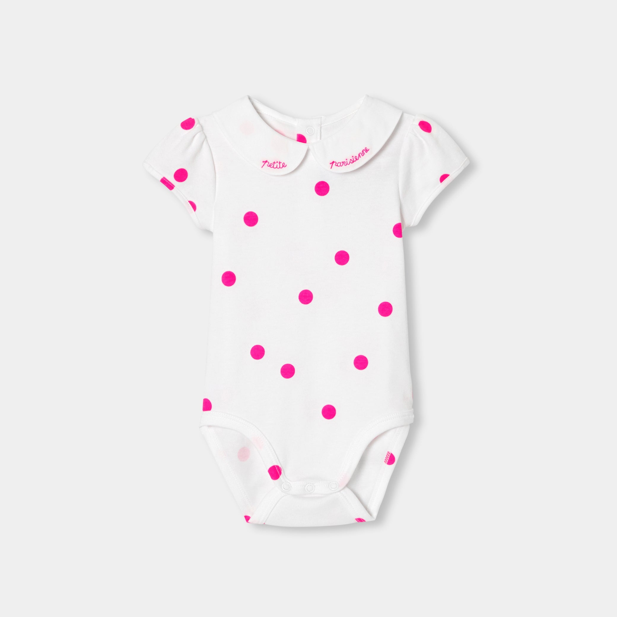 Baby girl short-sleeved bodysuit
