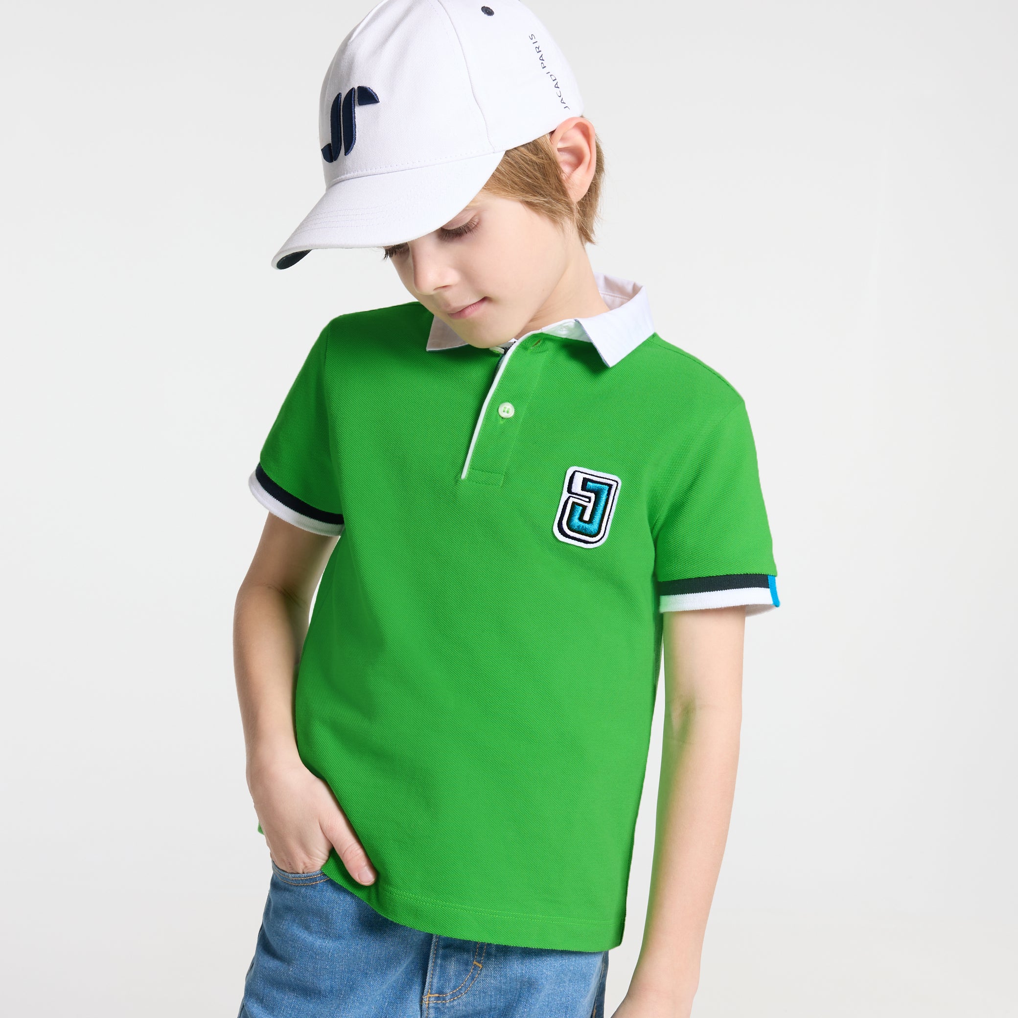 Boy polo shirt in cotton piqué