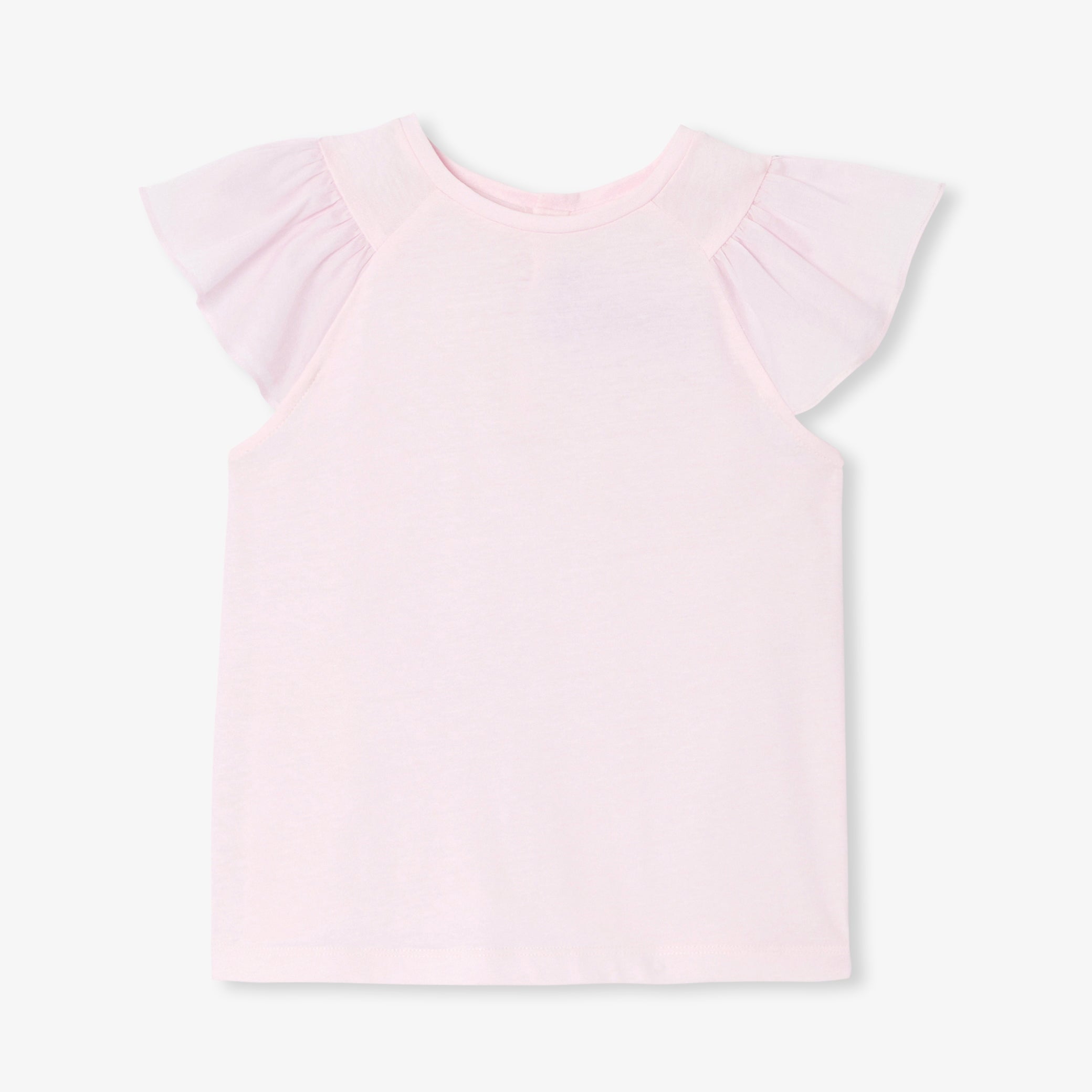 Girl T-shirt with ruffled sleeves