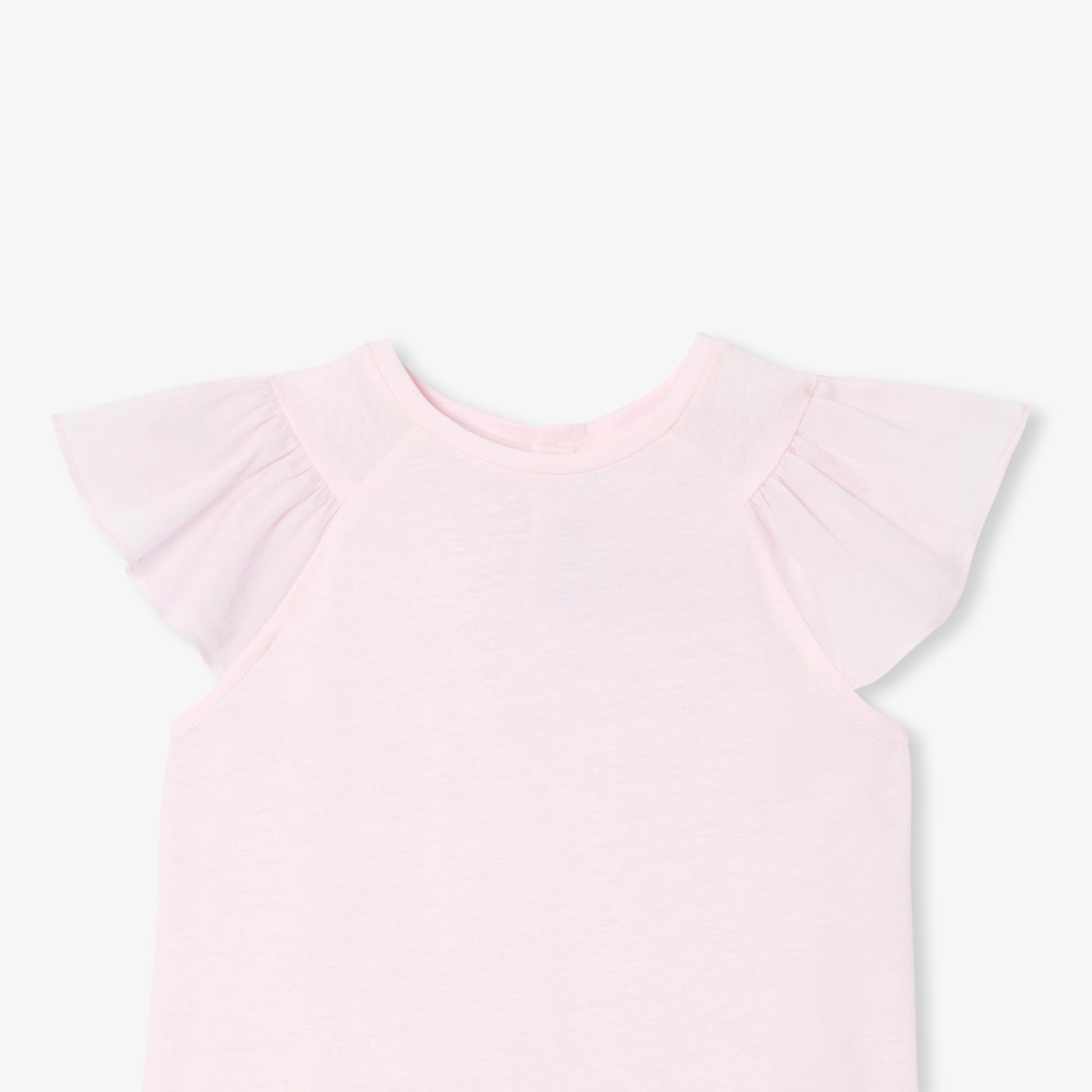 Girl T-shirt with ruffled sleeves