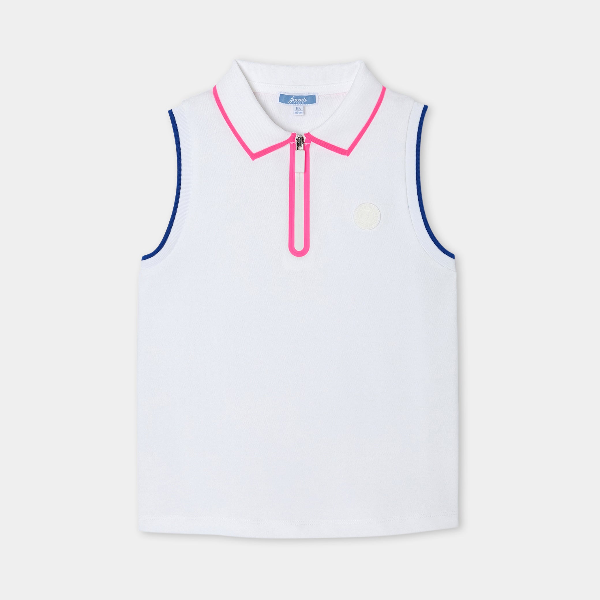 Girl sleeveless polo shirt