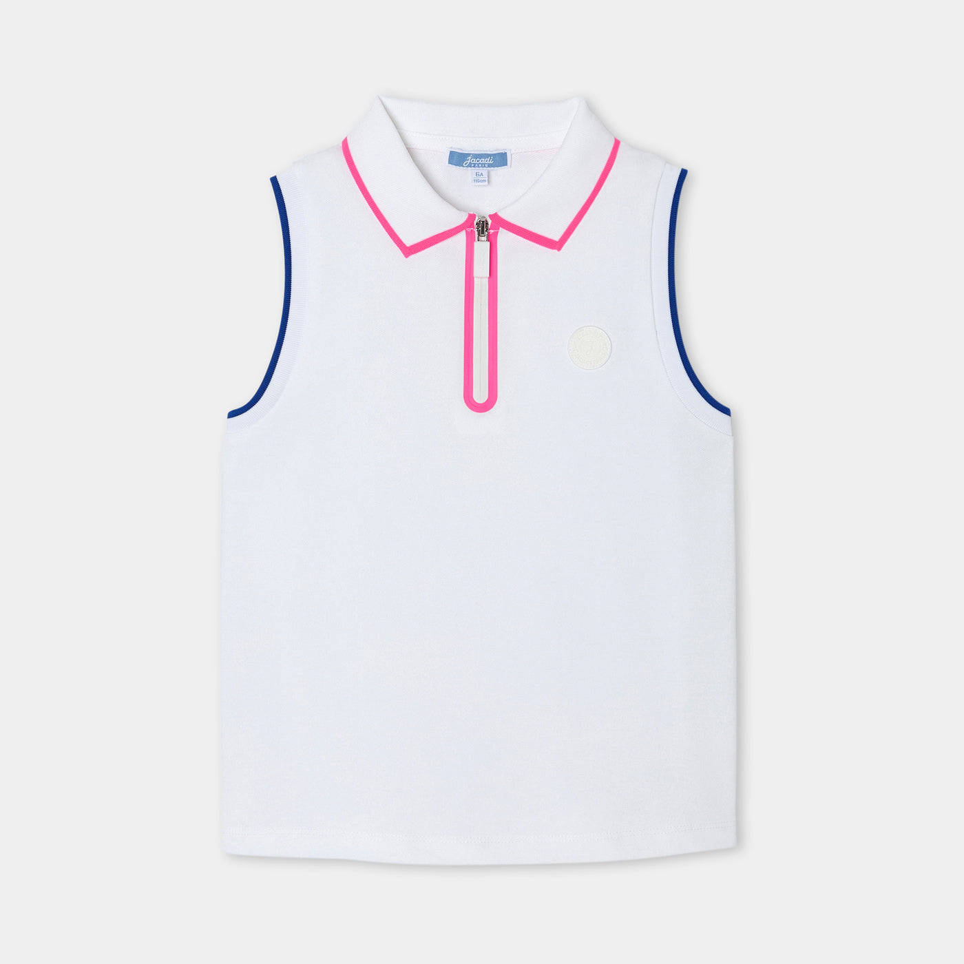 Girl sleeveless polo shirt