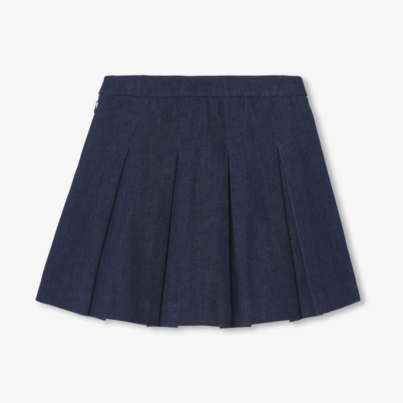 Girl pleated denim skirt