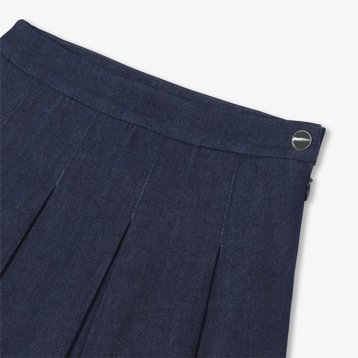 Girl pleated denim skirt