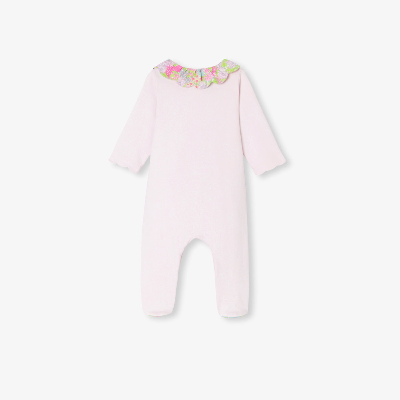 Baby girl sleepsuit in interlock