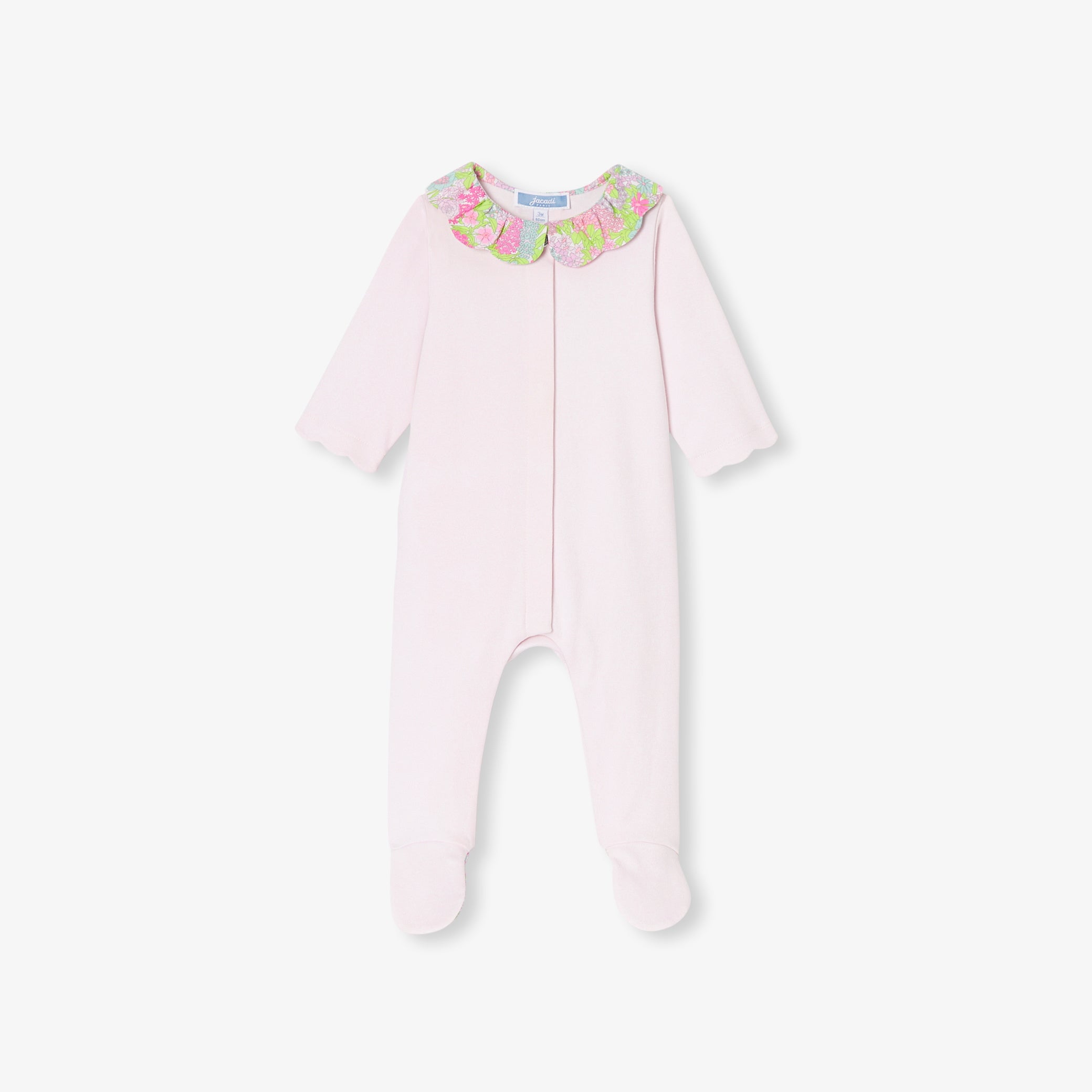 Baby girl sleepsuit in interlock