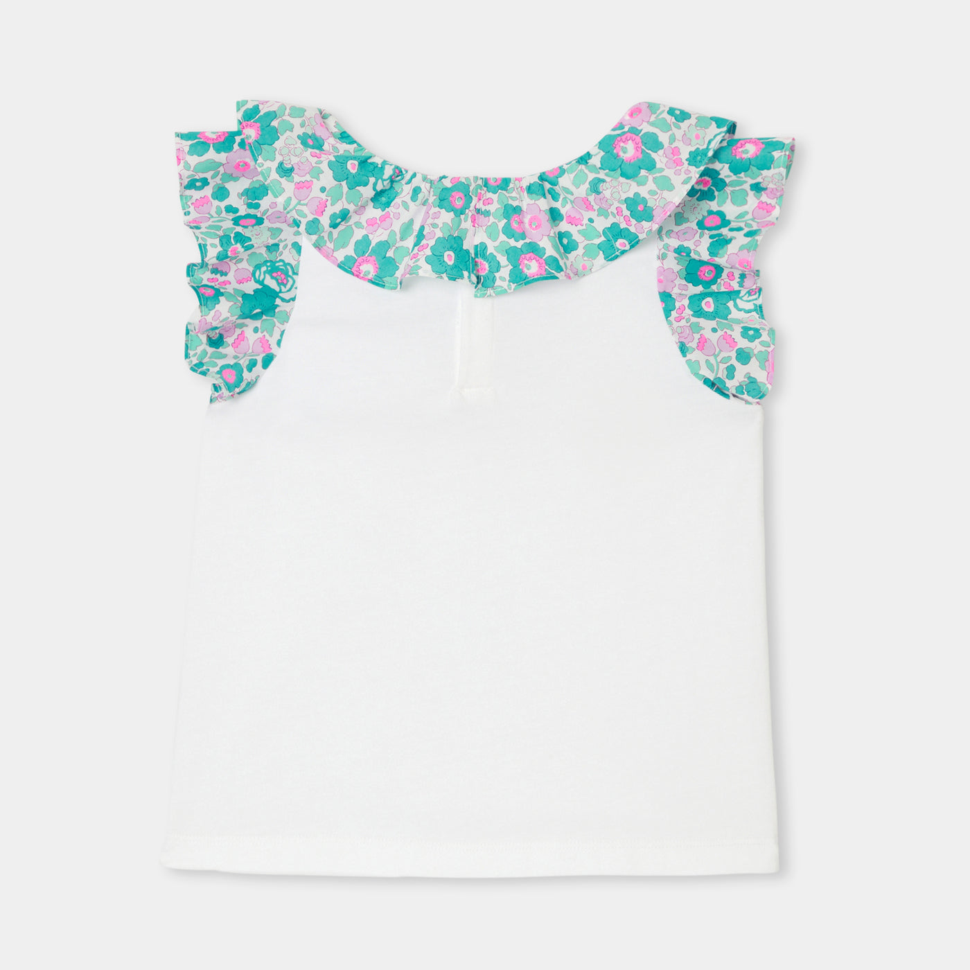 Girl'T-shirt with Liberty fabric sleeves