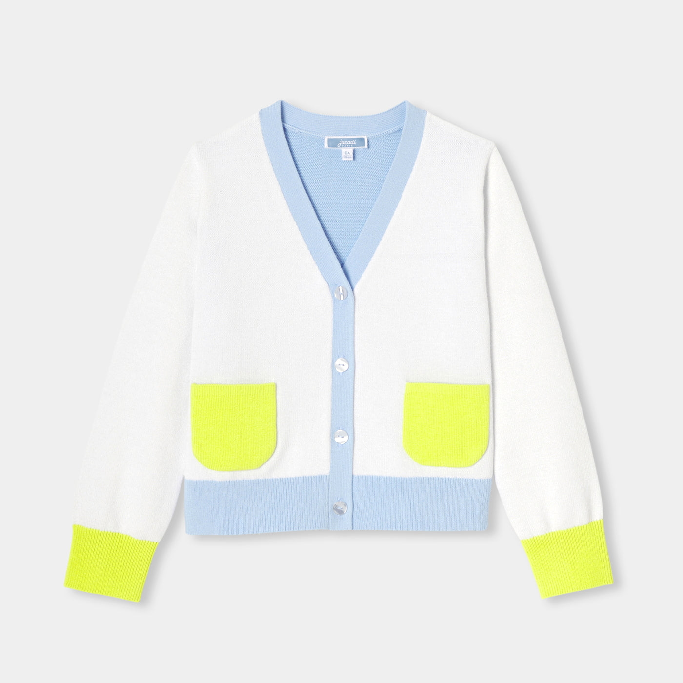 Girl colourblock cardigan
