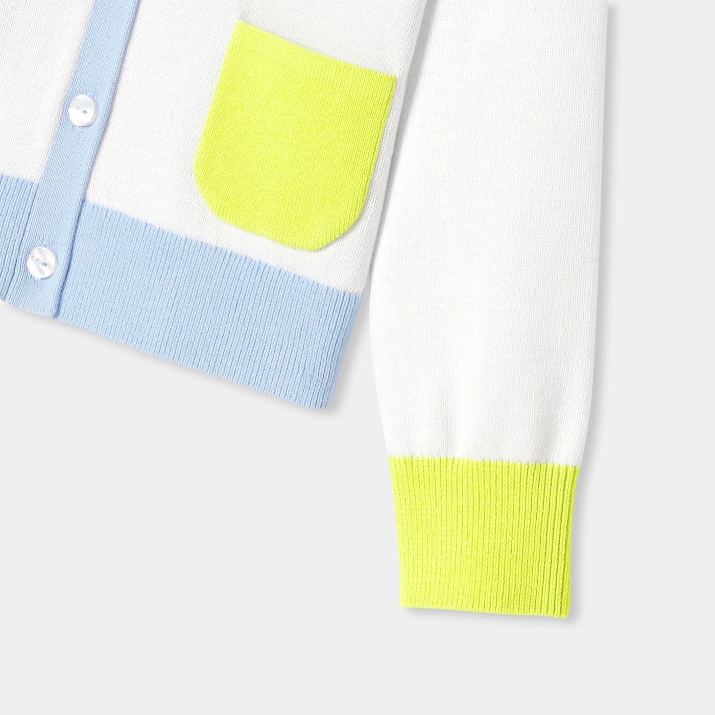 Girl colourblock cardigan
