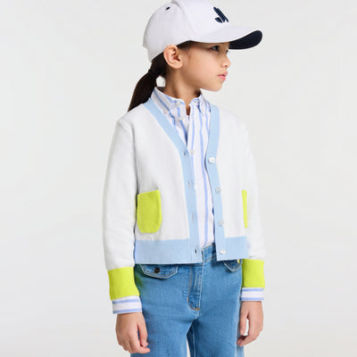 Girl colourblock cardigan