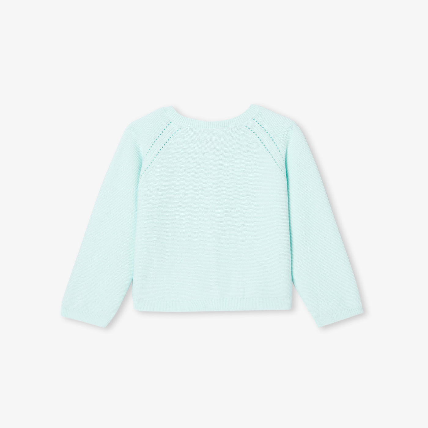 Baby girl cardigan in garter stitch