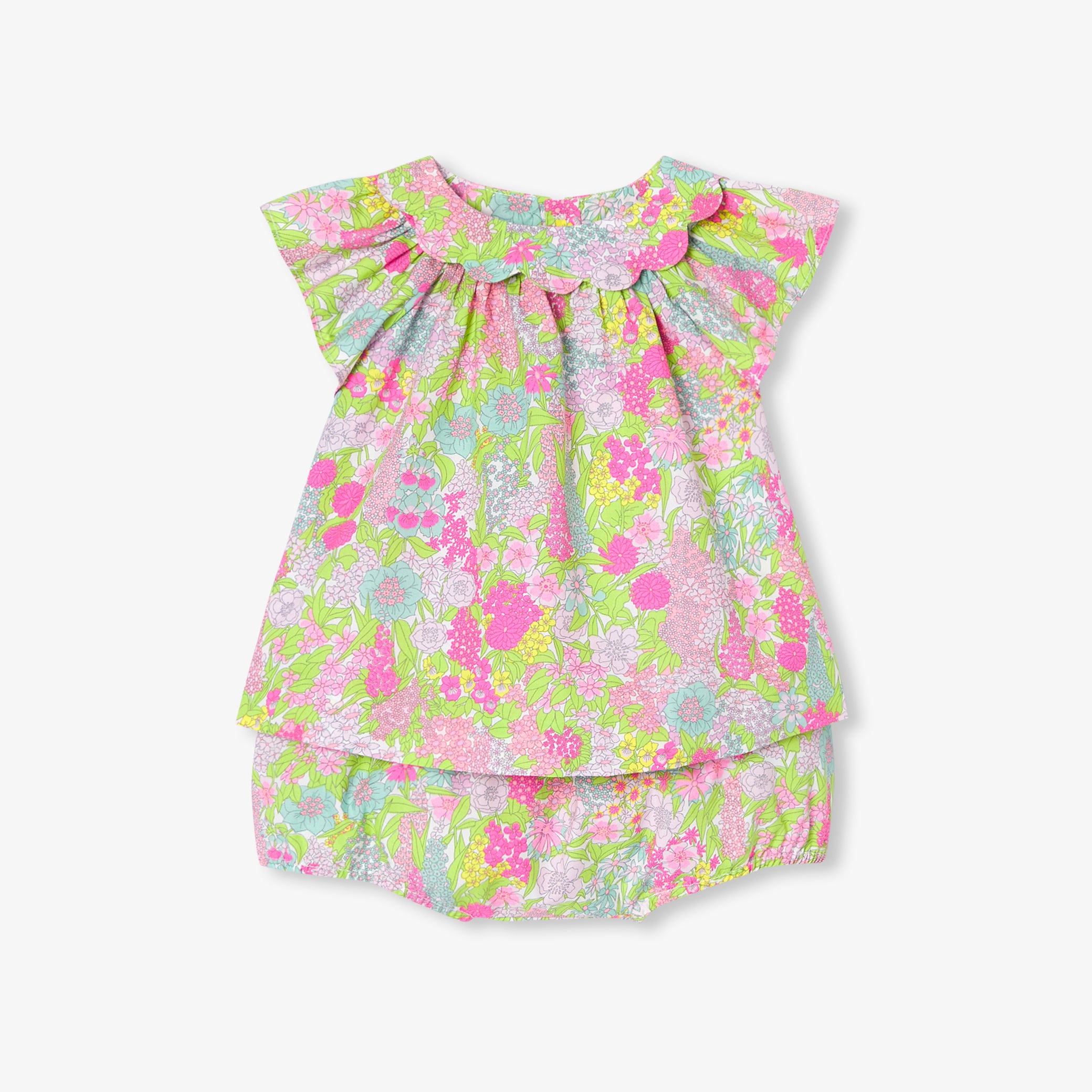 Baby girl set in Liberty fabrics