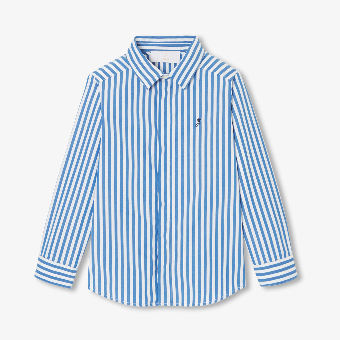 Boy shirt in striped poplin