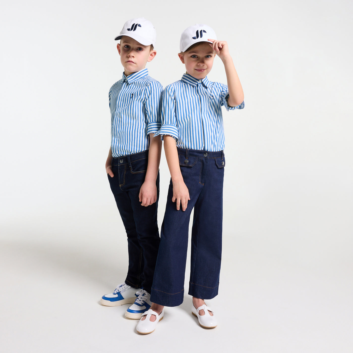 Boy shirt in striped poplin