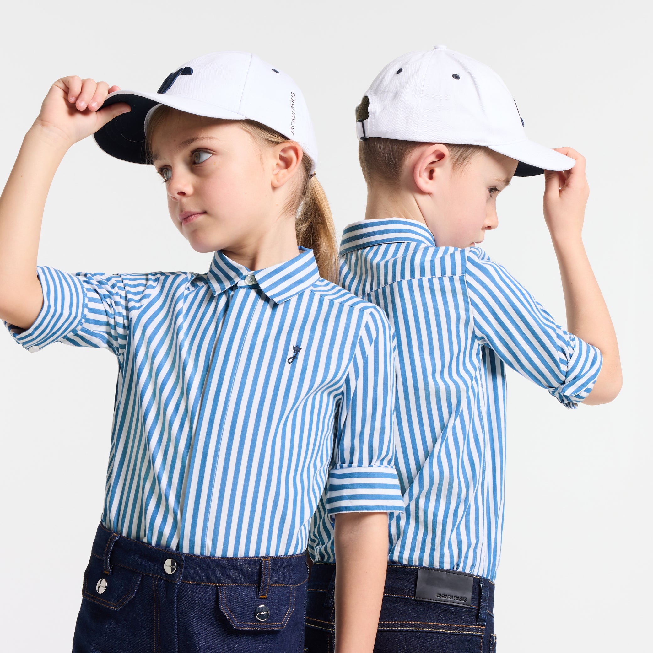 Boy shirt in striped poplin