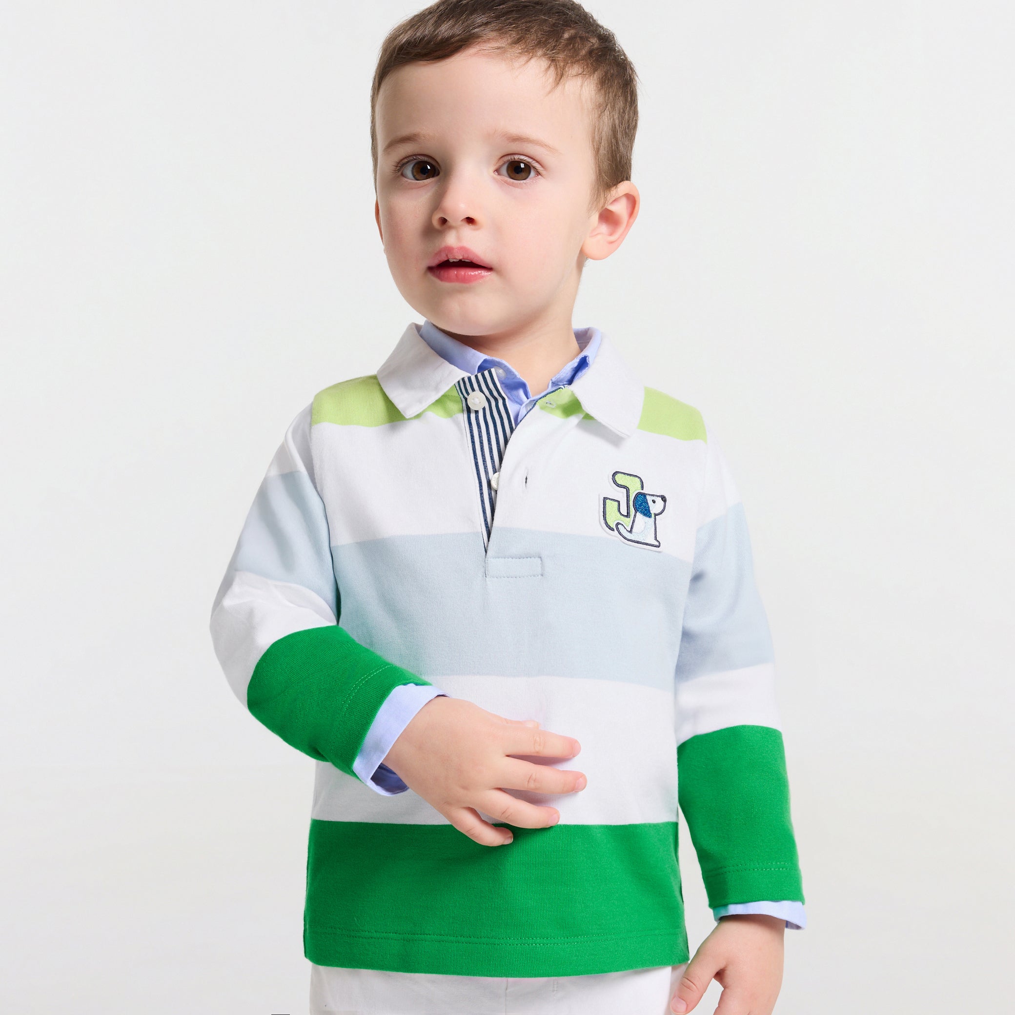 Baby boy long-sleeve polo shirt