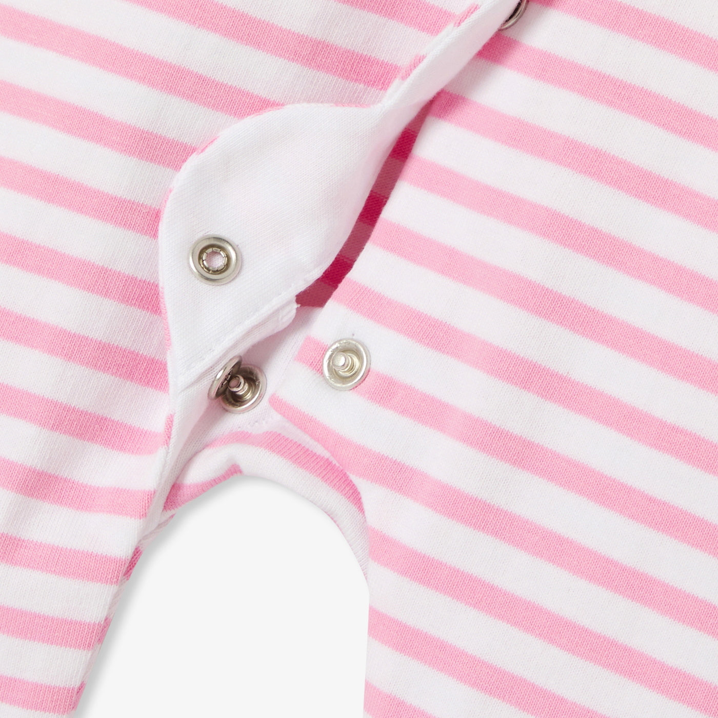 Baby girl jumpsuit in striped jersey