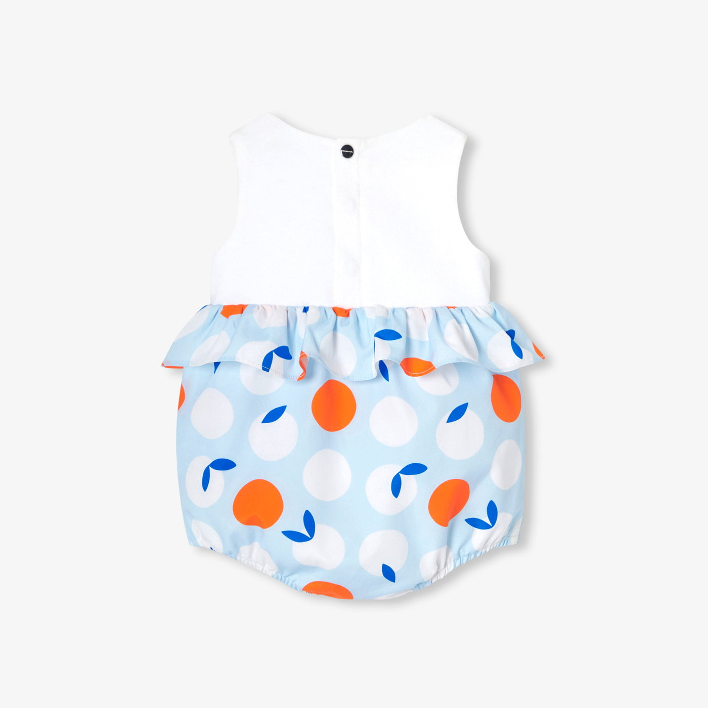 Baby girl two-material romper