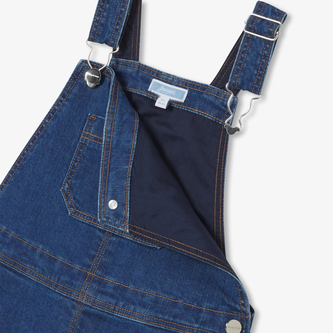 Girl denim dungaree dress